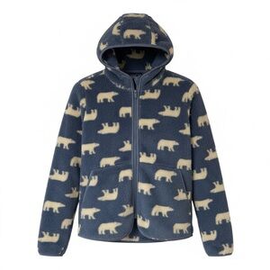 Hanna Andersson Blue and Cream Polar Bear Hoodie